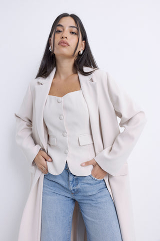 The Sweetheart LONG BLAZER ONLY - Cream