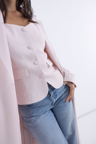 The Sweetheart LONG BLAZER ONLY - Baby Pink